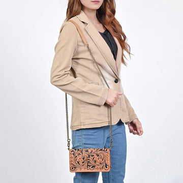 American Darling Organiser Bag Beautifully Hand Tooled Leather women